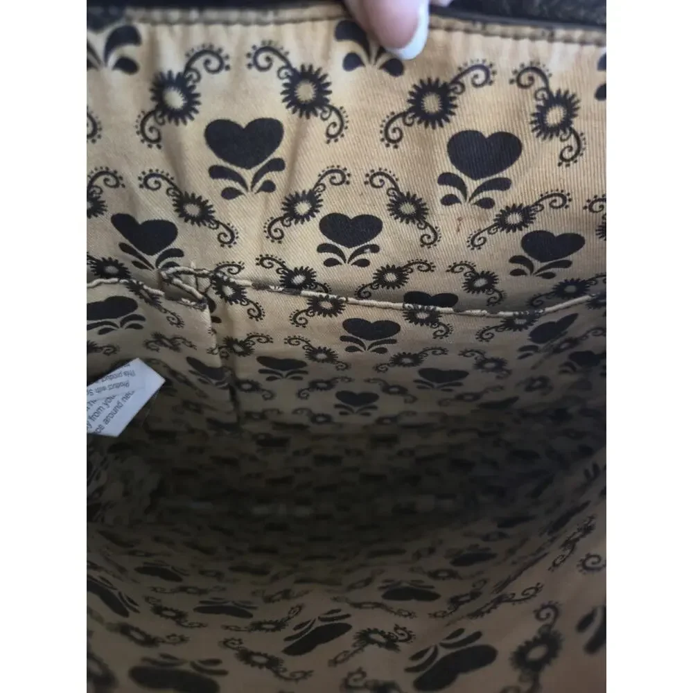 Loungefly Woman's Vaulted Retro Brown Owl Patchwork Crossbody Messenger Bag